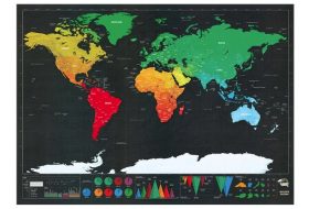 mapa świata zdrapka